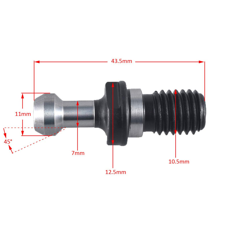 [Australia - AusPower] - HGC 10pcs BT30 45 Degree Pull Stud Retention Knob CNC Milling Tool Holder 