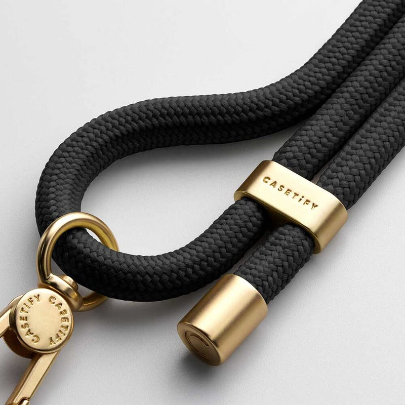 [Australia - AusPower] - CASETiFY Rope Phone Strap with Card - Black (Gold) 