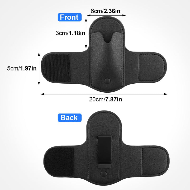 [Australia - AusPower] - Stethoscope Holder Hip Clip PU Leather Compatible with Littmann and Most Stethoscopes for Physicians, Nurses, EMT, Medical Nursing Students Black 