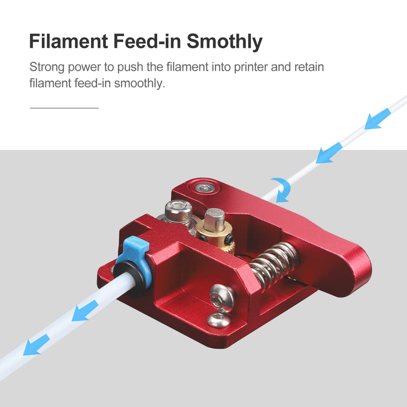 [Australia - AusPower] - Creality Official Extruder for Ender 3 3D Printer Aluminum Drive Feed Bowden Extruders Upgrade Accessories Kit for Ender 3, Ender 3 Pro, Ender 3 V2, Ender 3 Max, Ender-5 Series and CR-10 Series Red 