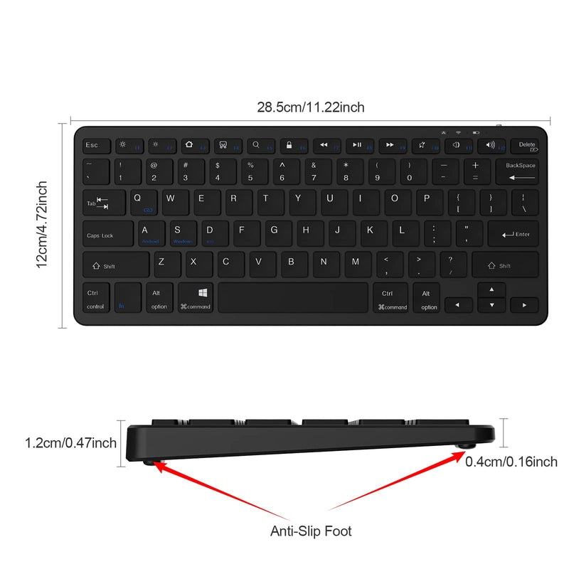 [Australia - AusPower] - TaIYanG Bluetooth Keyboard for iPad Wireless Keyboard Compatible iPad 10th/iPad 10.2(9th/8th/7th Generation),iPad Air 5th/4th, iPad Pro 11/12.9, iPad 9.7, iPad Mini and All Bluetooth Devices (Black) Black 