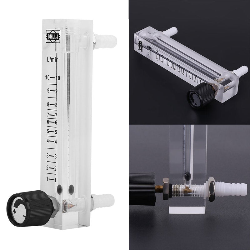 Gas Flow Meter, LZQ-7 Flow Meter 1-10LPM Flow Meter with Control Valve for Oxygen/Air/Gas