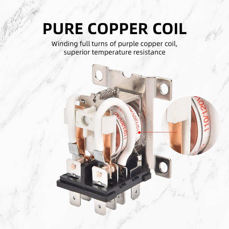 [Australia - AusPower] - JQX-12F-2Z AC 110V Coil 30A 2NO 2NC DPDT 8 Pin General Purpose High Power Relay… 