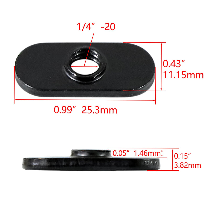 [Australia - AusPower] - Xadnitu 1/4"-20 Threaded Centered Slide in Economy T Nuts, T Nuts Accessory Hardware Nuts for 10 Series Aluminum Extrusion Profiles Rail 25 