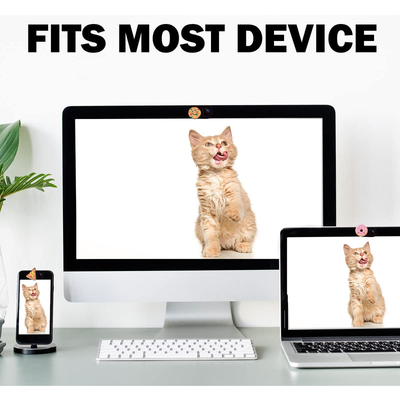 [Australia - AusPower] - Laptop Camera Cover Slide Webcam Cover for Privacy Fits for Mini PC, PC, Surface, Tablet, Desktop Computer, Smart Phone - 6 Packs, Sweets Snack 