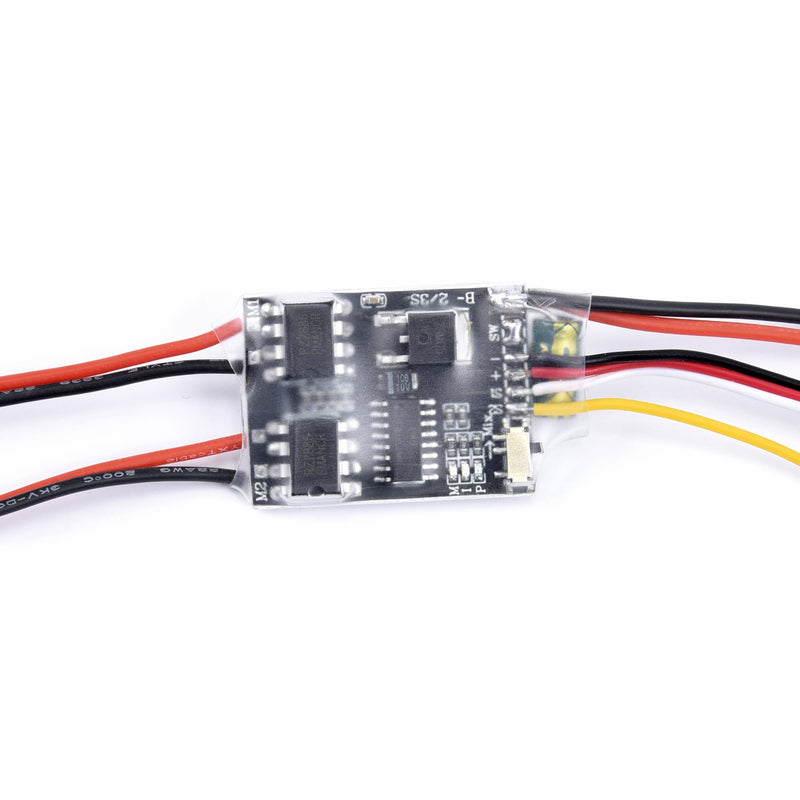 [Australia - AusPower] - Bidirectional 5A ESC Brushed Speed Controller Dual Way ESC 2S-3S Lipo for RC Model Boat/Tank 130 180 Brushed Motor Spare Parts(4PCS) 