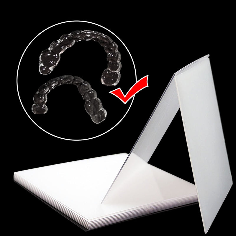 [Australia - AusPower] - Dental Splint 1.0/1.5/2.0mm Thermoforming Material Sheet Oral Denture Model Mold Slice For Vacuum Forming Soft Hard 5''x5'' (Soft Film 1.0 20Pcs) Soft Film 1.0 20Pcs 