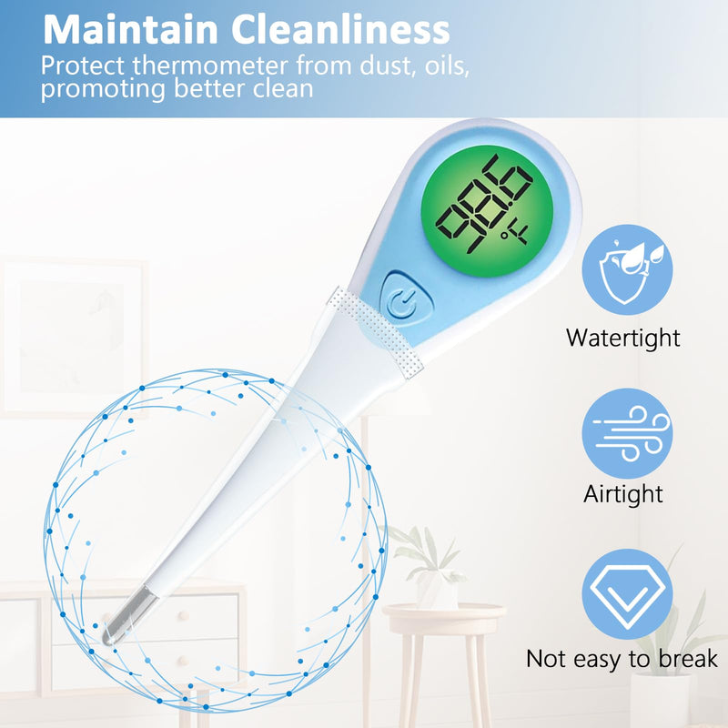[Australia - AusPower] - 100 Pack Thermometer Probe Covers Compatible with Vicks - Disposable Thermometer Sleeves, Convenient to Use and Enhance Comfort, Clear Temperature Sheath Sleeves for Oral and Rectal 
