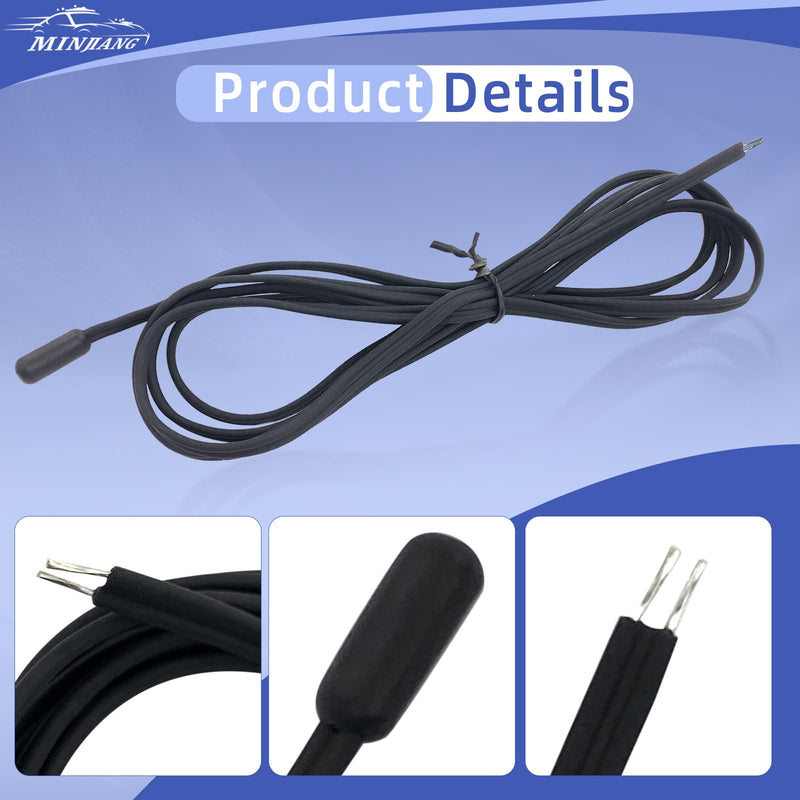 [Australia - AusPower] - 2PCS NTC Temperature Sensor Probe for Dixell XR01CX XR02CX XR03CX XR06CX XR20CX XR30CX XR40CX XR60CX XR70CX Digital Temperature Thermostat Controller, Temperature Range: -40°C-110°C(Black) Black 
