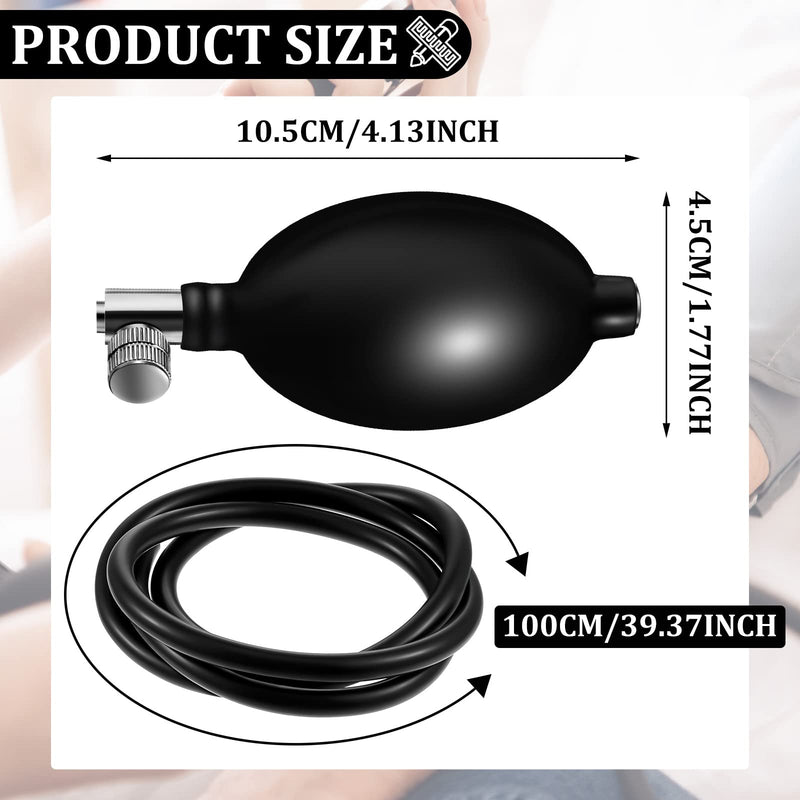[Australia - AusPower] - 2 Set Blood Pressure Bulb Pump Replacement Rubber Inflation Bulb Adjustable Blood Pressure Pump Blood Pressure Monitor Manual Pump Blood Pressure Hand Pump with Tubing Air Valve for Sphygmomanometer 2 