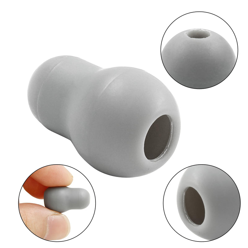 [Australia - AusPower] - Hitefu 4PCS Stethoscope Ear Tips Replacement Silicone Earbuds, Universal Silicone Earplugs for Stethoscope, Stethoscope Spare Parts, Gray 