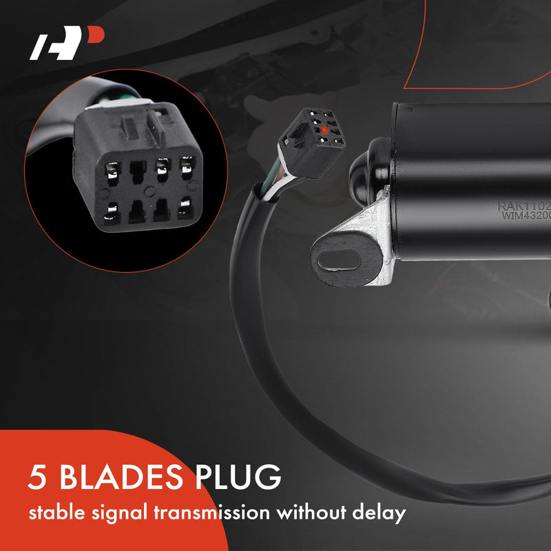 A-Premium Front Windshield Wiper Motor Compatible with Jeep YJ Series Wrangler 1987 1988 1989 1990 1991 1992 1993 1994 1995 Sport Utility, 5-Pin, Replace# 56030005, 849100-2178