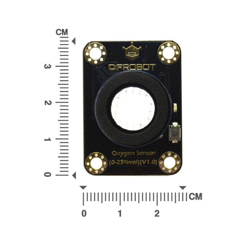Gravity: I2C Electrochemical Oxygen (O2) Sensor Module | 0-25% Vol Range | Plug & Play Digital Gas Detector | No Soldering | 3.3V-5.5V for Arduino, ESP32, Raspberry Pi | IoT & Air Quality Monitoring