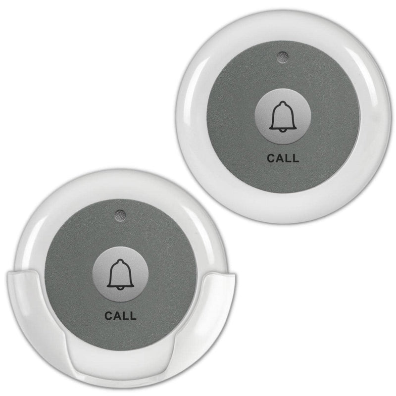 [Australia - AusPower] - Wireless Call Buttons for Wireless Call System Nurse Call System for Customer Elderly Seniors Residents in Clinic, Care Facilities, Restaurant 5 PCS White 