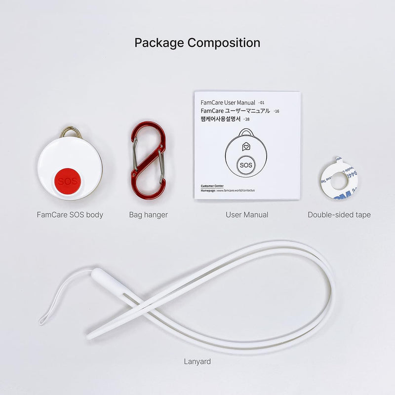 [Australia - AusPower] - SOS Emergency Alert Button for Elderly, Bluetooth Panic Button with App Alert – Lone Worker & Senior Safety Device 