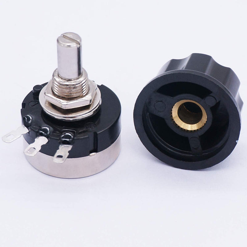 [Australia - AusPower] - Taiss RV24YN20S 500 ohm Potentiometer B501 Single Turn Potentiometer for Speed Control of Inverters Motor Speed Control + 2 Pieces A03 and Selectors (B501,500 Ohm) B501 500 ohm 