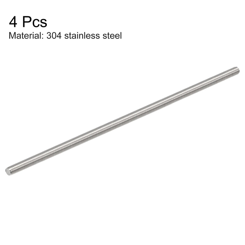 [Australia - AusPower] - uxcell 4Pcs M5 x 150mm Fully Threaded Rod 304 Stainless Steel Right Hand Threads 