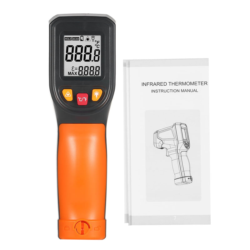 [Australia - AusPower] - Industrial Meter Industrial Measuring Meter Digital Thermometer -50~600℃ Infrared Thermometer Thermometer NJTY Infrared Thermometer Non-Contact Digital Gun -50°C~600°C (-58°F~1112°F) with 