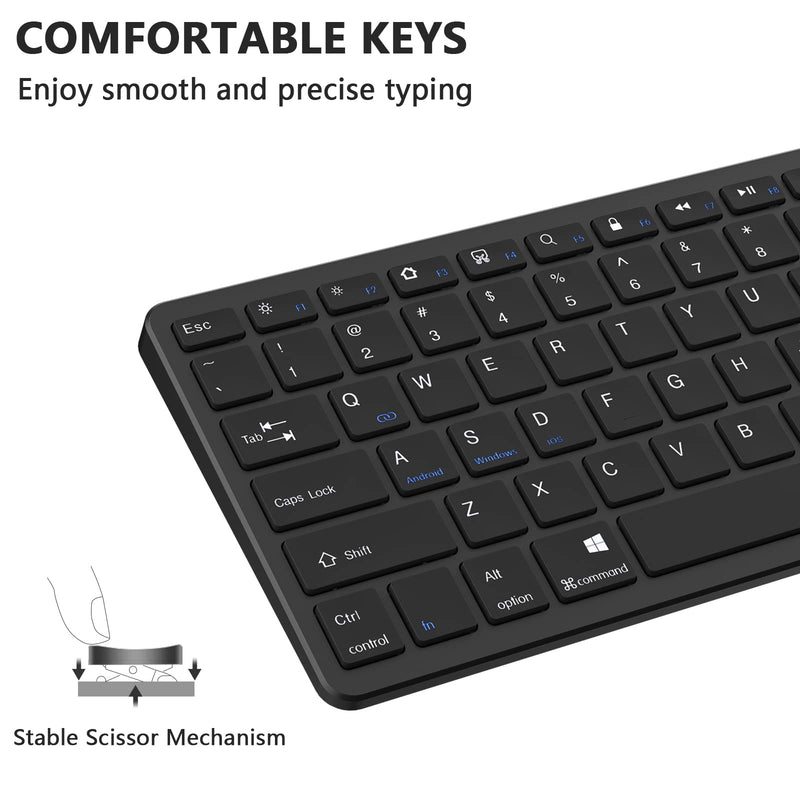 [Australia - AusPower] - TaIYanG Bluetooth Keyboard for iPad Wireless Keyboard Compatible iPad 10th/iPad 10.2(9th/8th/7th Generation),iPad Air 5th/4th, iPad Pro 11/12.9, iPad 9.7, iPad Mini and All Bluetooth Devices (Black) Black 