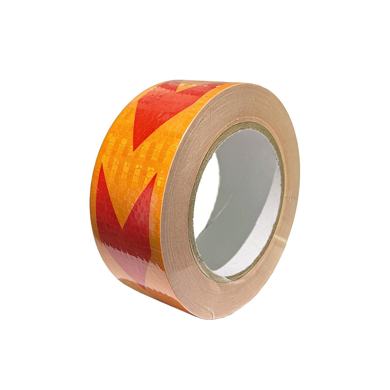 Arrow Reflective Tape 2" Outdoor Waterproof High Visibility Strong Adhesive Caution Reflector Safety Warning Conspicuity Tape Industrial Marking Tape for Vehicle Trailer Boat Sign (Red&Yellow, 82FT) Red&Yellow