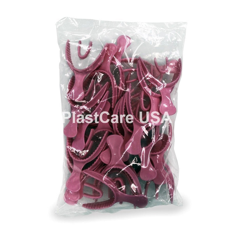 [Australia - AusPower] - 30 Full Arch Pink Disposable Dental Bite Registration Trays for Teeth Molds, 1 Box of 30 Bite Impression Trays 