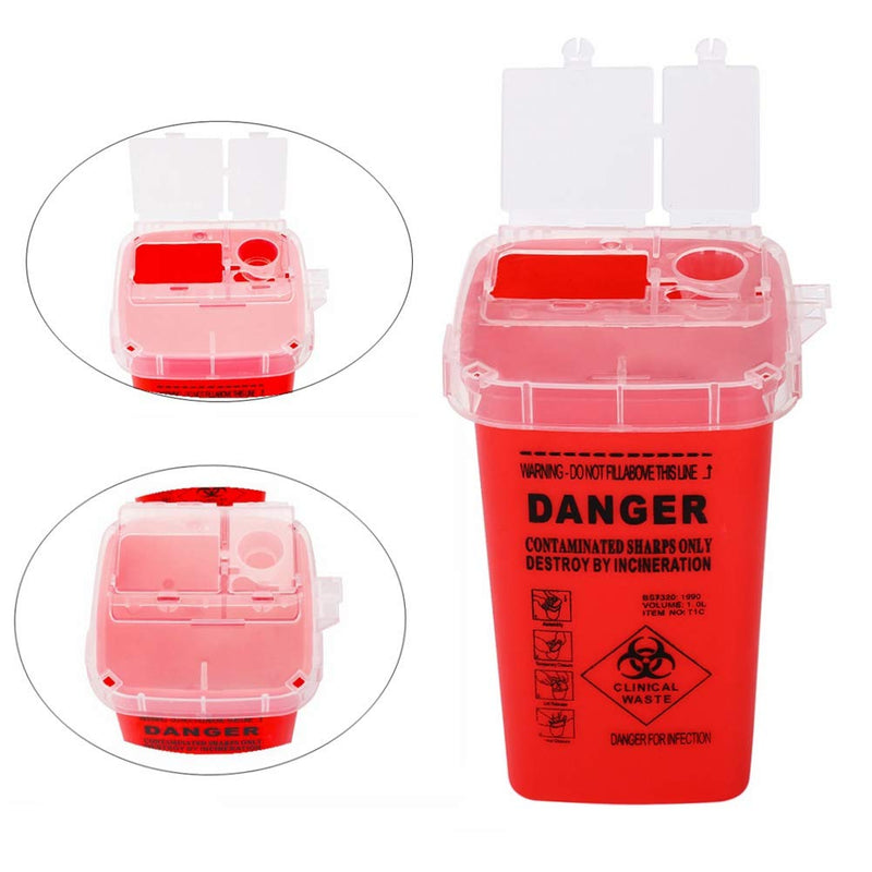 [Australia - AusPower] - Sharps Disposal Container,5 Pack Needle Disposal Container 1 Quart Size 