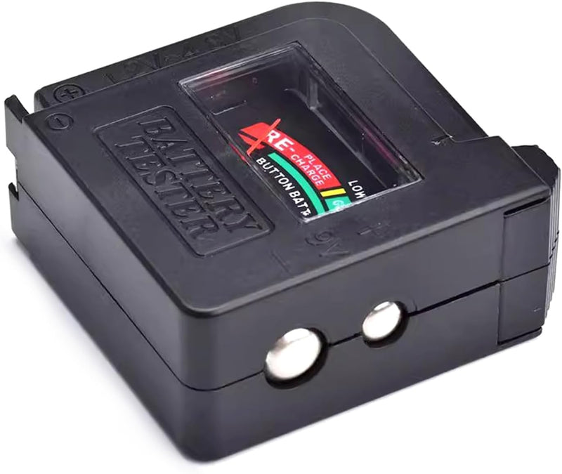 Black BT860 Tester Voltage Checkers Voltage Meter for AA AAA 9V 1.5V Button Cell Batteries Voltage Tester Electrical Equipment Tools for Home Improvement