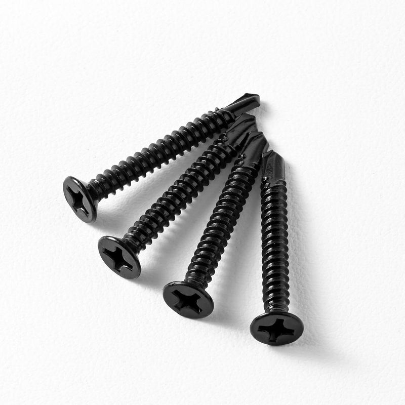 [Australia - AusPower] - #6 x 3/4" (100 Pack) Flat Head Sheet Metal Screws Phillips Drive Fast Self-Tapping Screw Wood Screws, High-Strength 410 Stainless Steel, Black Oxide #6 x 3/4'' 
