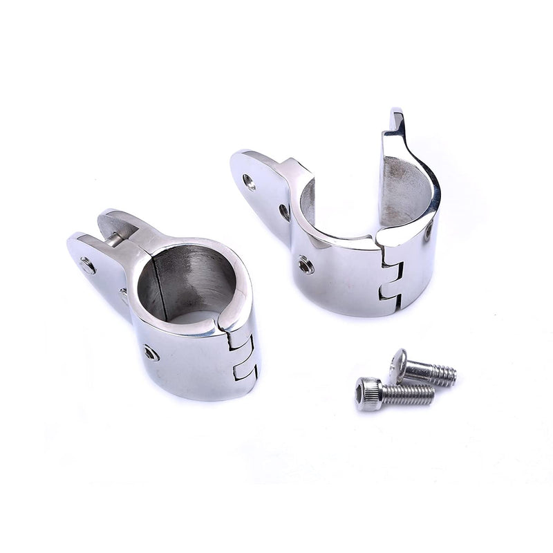 Mxeol Bimini Top Fittings,Bimini Top Rail Mounts Jaw Slide,Eye End Caps External Stainless Steel Pair 1" Jaw Slide