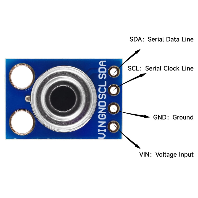 [Australia - AusPower] - GY-906 MLX90614ESF BAA IR Sensor, Non-Contact IR Infrared Temperature Sensor, IR Temperature Acquisition Module IIC I2C for Arduino, Raspberry Pi, ESP32 