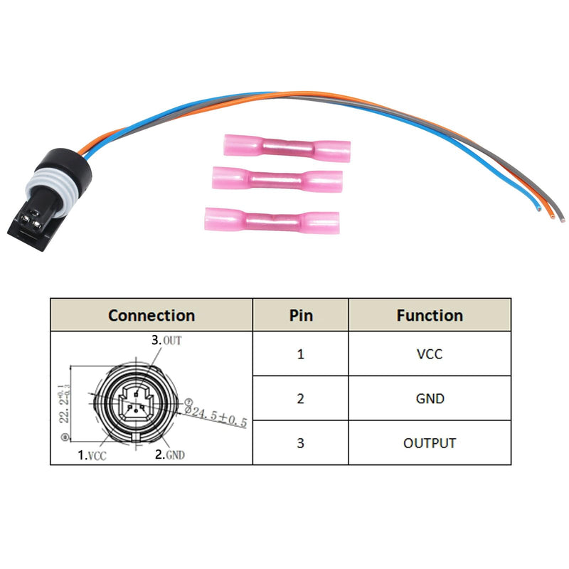 [Australia - AusPower] - 150 Psi Oil Fuel Pressure Sensor Transducer Sender with Harness Kit for Oil Air Fuel Gas Water 1/4" NPT Thread 316 Stainless Steel 0-150 Psi Oil Pressure Sensor Transmitter 