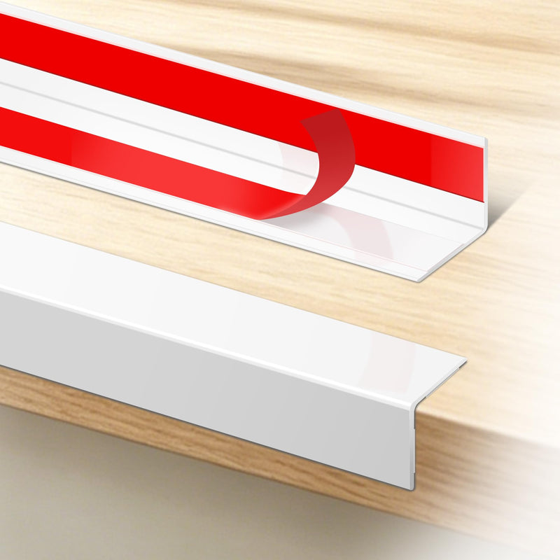 Kikerike 0.8 Inch x 10 Feet Wall Corner Protector Peel and Stick Corner Trim Molding Strip Self Adhesive wall Edge Protectors Guards for Edge Ceiling, White 0.8 In x 10 Ft