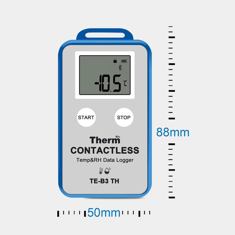 [Australia - AusPower] - ThermElc TE-B3 TH Wireless Temperature Humidity Data Logger with LCD Display, ±0.3℃ Accuracy, Auto PDF CSV Report, Compare Multi-Devices Data 