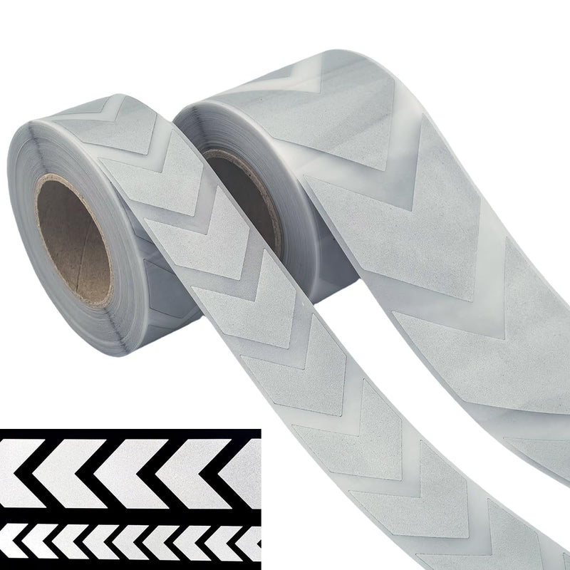 High Visibility Silver Reflective Heat Transfer Vinyl Iron On Stickers Arrow MN-13 (1 inch x 10 Yard) 1 inc x 10 yard