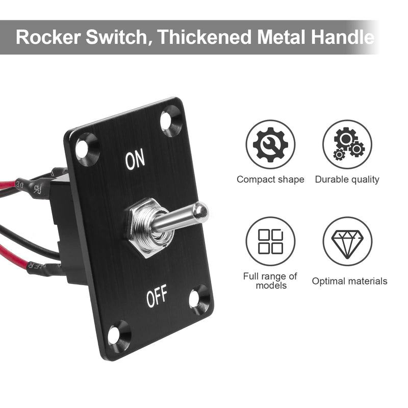[Australia - AusPower] - Button Switch Rocker Switch Toggle Switch Four Pin Two Position ON/Off Prewired Power Transfer Switch with Mounting Plate,Waterproof Cap. On-Off 