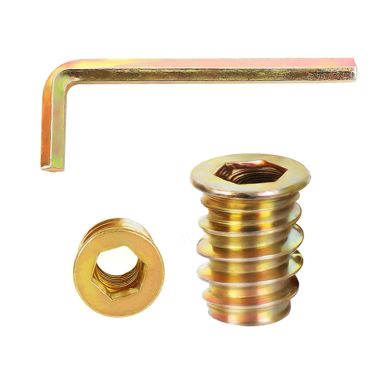 [Australia - AusPower] - M8-1.25 x 13mm Threaded Inserts for Wood, Hex Drive Wood Nut Inserts, Exceptional Threaded Insert Nuts for Furniture, Wooden Products & Models, 50 PCS M8 x 13mm 