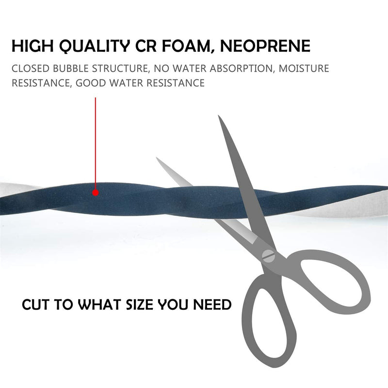 [Australia - AusPower] - Adhesive Foam Tape-1 Roll, 1 Inch Wide x 1/16 Inch Thick,1.5mm Close Cell Foam Rubber Weather Stripping Tape Seal for Doors Insulation, Total 33 Feet Long 1in * 1/16in *33FT 