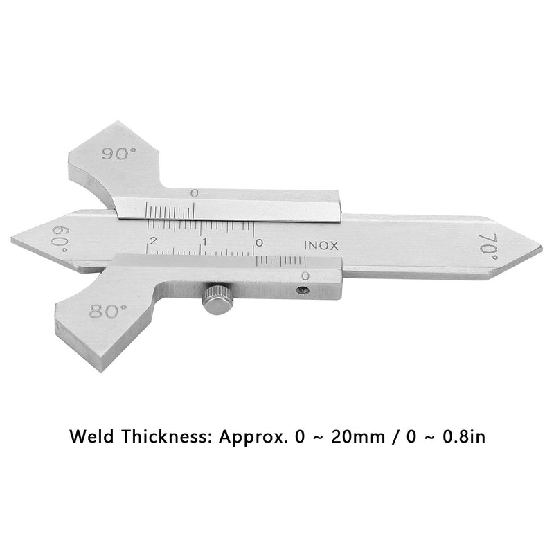 [Australia - AusPower] - Weld Stitch Gauge, Stainless Steel Weld Size Fillet, Weld Butt Guage, Welding Gauge, Metric Welding Stitch Inspection, Tig Welding Equipment 