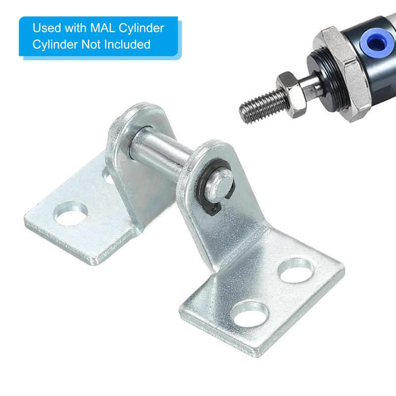 [Australia - AusPower] - PATIKIL Industrial Pneumatic Cylinder Mounting Bracket, 6 Pack Silver Metal Universal Mount for 16mm Cylinder Dia. 