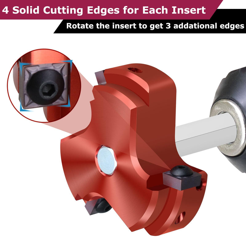 3 Inch PVC Pipe Reamer with Triple Blade,PVC Fitting Saver Socket Saver Plumbing Tool, 3" Plastic Pipe Fitting Reamer for Schedule 40 CPVC ABS Fitting Hub, Fit Standard 1/2" Drills 3 Inch