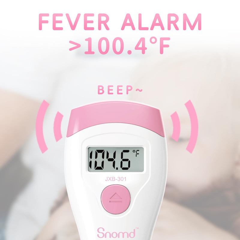 [Australia - AusPower] - Non-Touch Forehead Thermometer, Digital 2-in-1 Infrared Thermometer for Adults, Kids, and Babies with Fever Alarm, Instant Reading, Medical-Grade Accuracy 