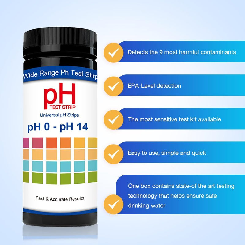 [Australia - AusPower] - pH Test Strips Kit, Universal Application (pH 0-14), Sensitive Test pH for Saliva and Urine, Pack of 100 