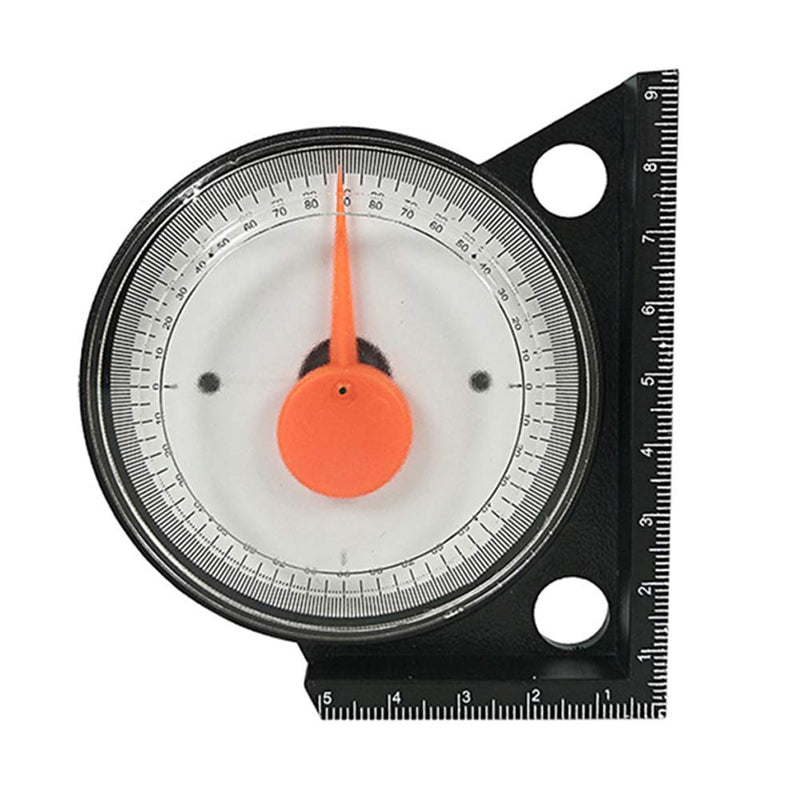 [Australia - AusPower] - Protractor High Precision Mini Slope Measuring Device Inclinometer Multifunctional Tilt Level Ruler Magnetic Pointer Angle Meter (9.5 x 9.5 cm) 9,5x9,5 cm 