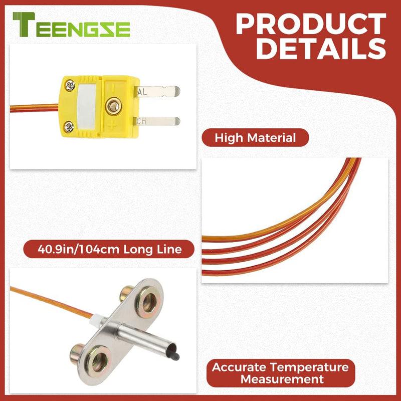 [Australia - AusPower] - Thermocouple Probe Compatible with Traeger Ironwood 650/885 and Pro 575/780, D2 thermocouple Probe Replacement Parts KIT0422 