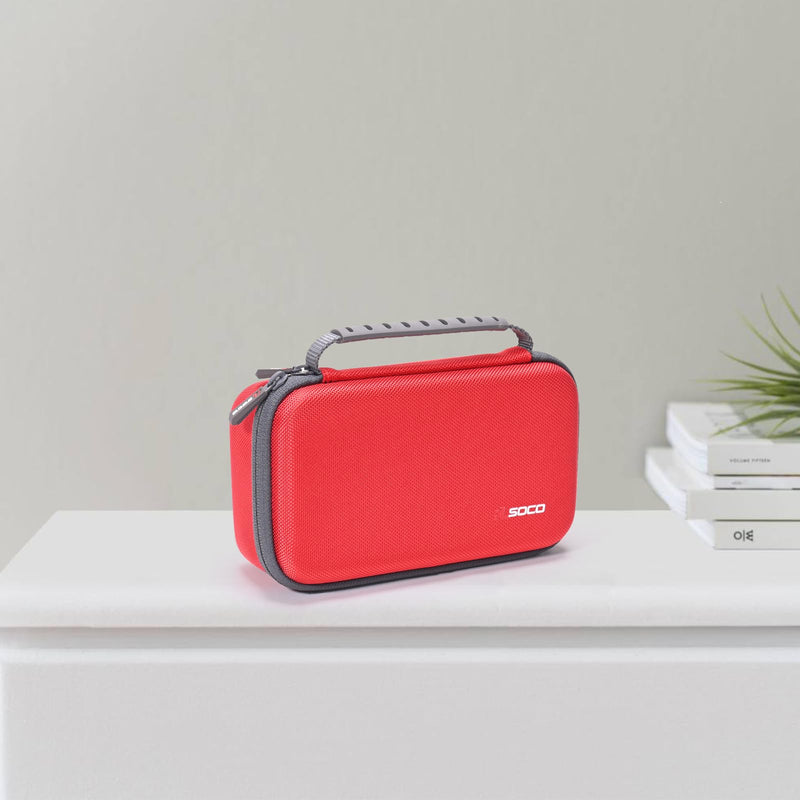 [Australia - AusPower] - RLSOCO Inhaler Spacer Travel Case for Bouldon Hand-held Nebulizer for Respiratory System and More (Case Only) Red 