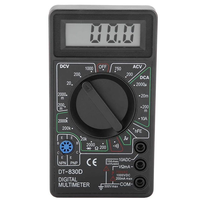 [Australia - AusPower] - Digital Multimeter Tester, Volt DT830D Digital Multimeter Autoranging, Continuity Measurement for Transistor Testing Buzzer Measurement Diode Testing 