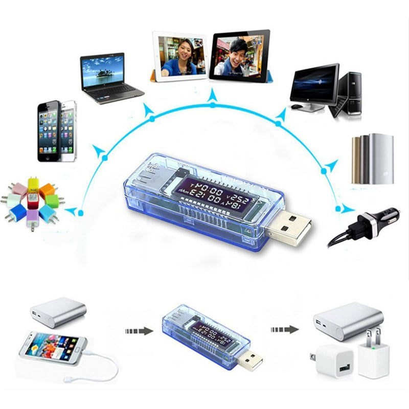 [Australia - AusPower] - LCD USB Multimeter: Current Voltage Doctor Tester for Charger Capacity & Power Bank 