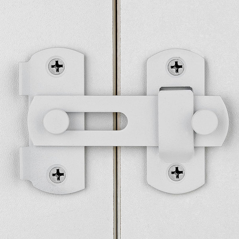 INIRET 10 Packs Barn Door Latches，Matte White Stainless Steel barn gate flip Door Latch Bi-fold Door Lock,Sliding Door Lock Gate Latches Wine Cabinet Closet Door Latches，White Finish (Small) Small Matte White