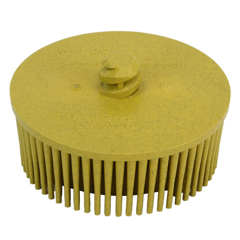 [Australia - AusPower] - Yctze 2 Inch Bristle Disc Grit Sanding Bristle Shaft On Bristle Disc 2" Bristle Disc Roloc Bristle Disc 80 Grit Bristle Disc for Angle Grinder Br (Yellow) yellow 