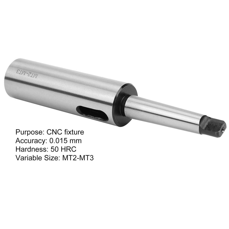 [Australia - AusPower] - MT2 to MT3 Taper Drill Sleeve Adapter, Mk2 Mk3 Adapter Fast Steel Reducing Adapter for Lathe Milling MT2 to MT3 for Tapered Shank Drill Bit with Shank 